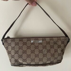 Gucci Brown Monogram Boat bag